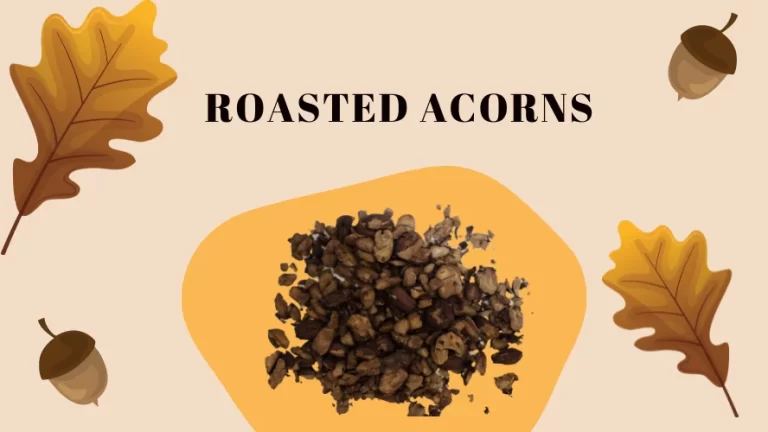 A pile of roasted acorns